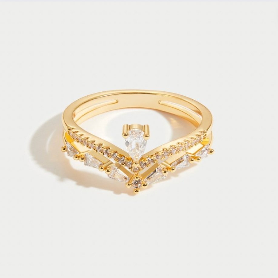 Aura - Bague en cristal élégante