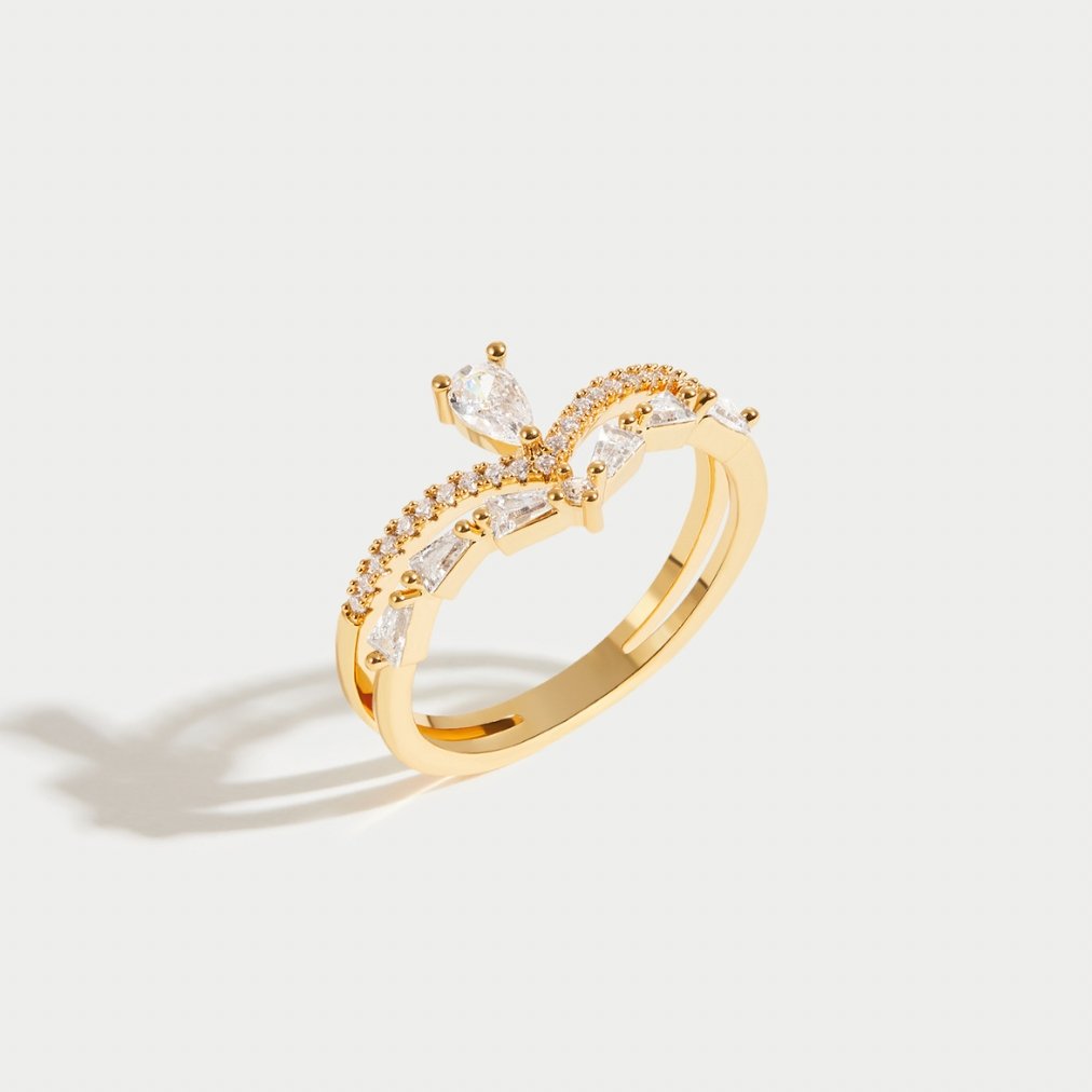 Aura - Bague en cristal élégante