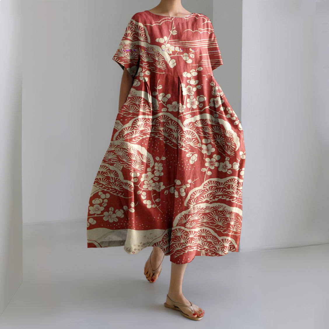 Aiko™ | Flowing Sakura Print Dress