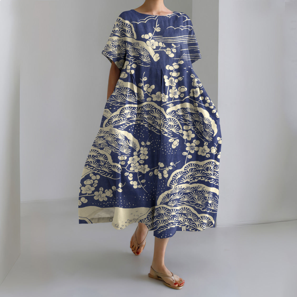 Aiko™ | Flowing Sakura Print Dress