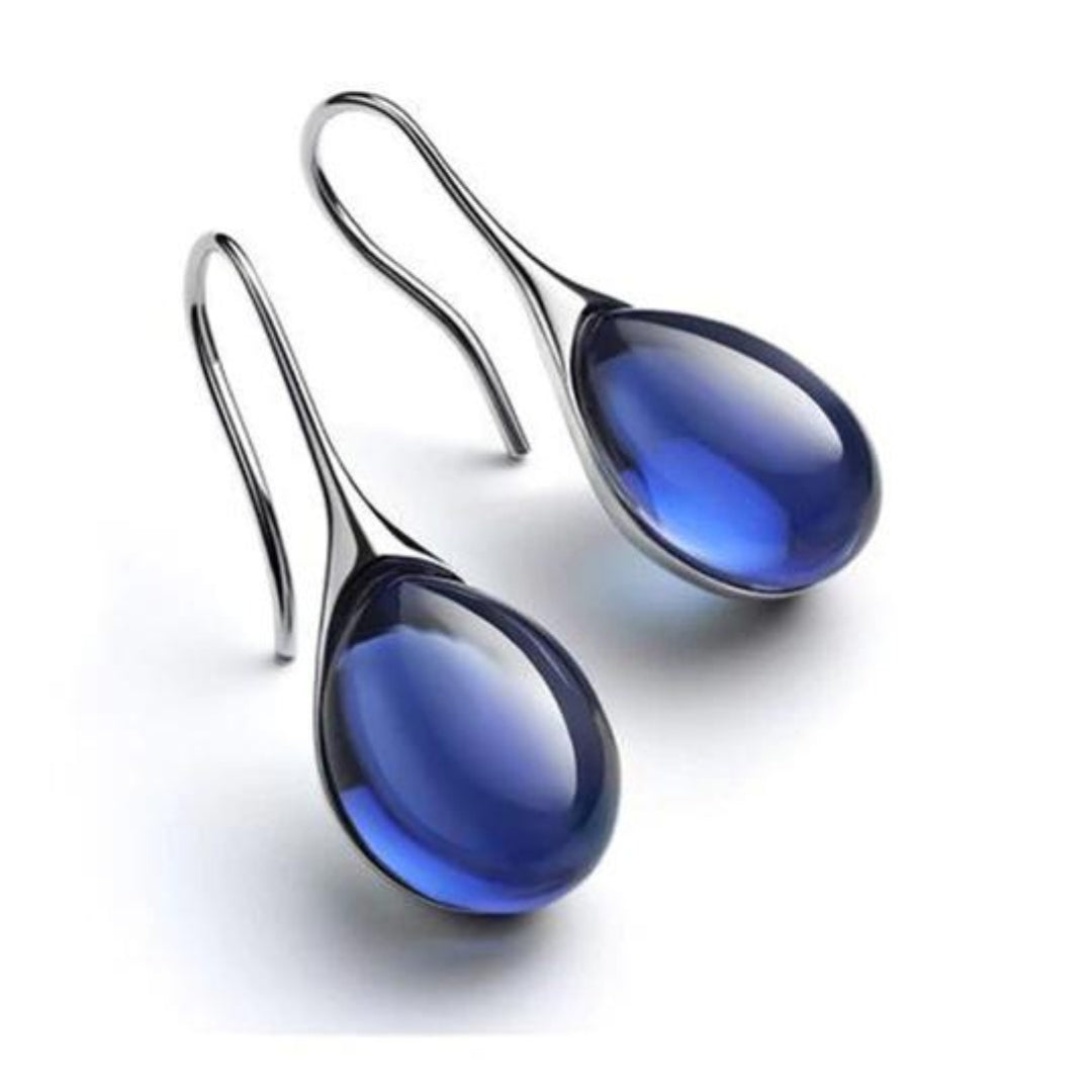 Boucles d'Oreilles en Cristal d'Or et d'Argent