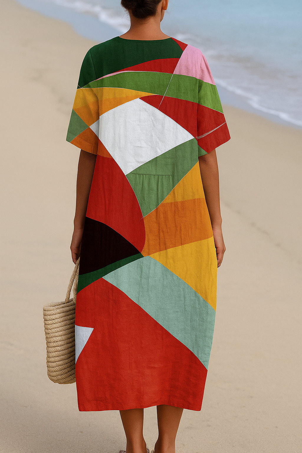 Solène II | Robe à patchwork multicolore