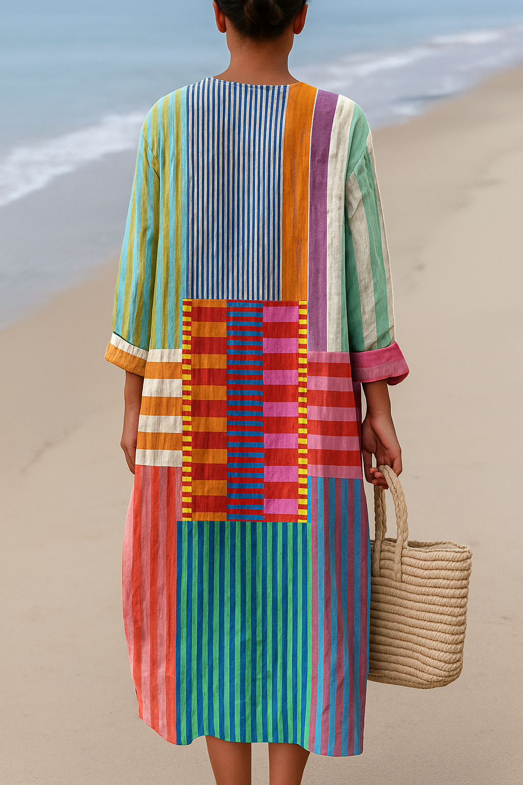 Calista | Robe à rayures multicolores