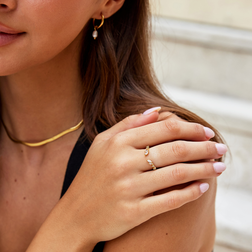 Frieden - Bague en Or Cristal