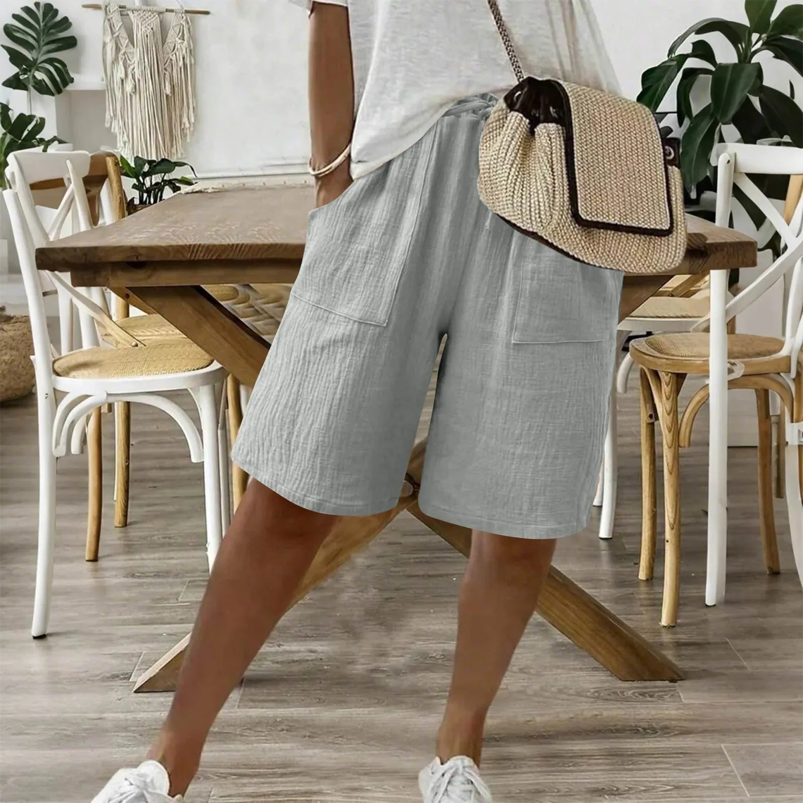 Sienna - Shorts en Coton Lin