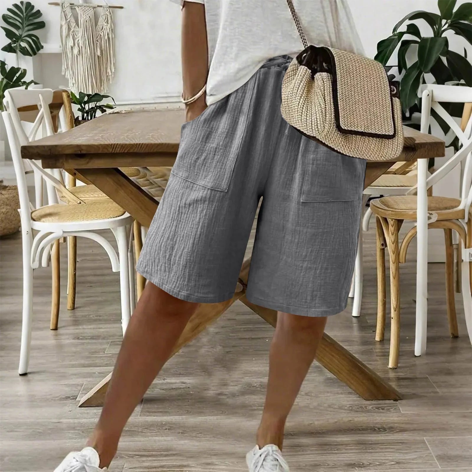 Sienna - Shorts en Coton Lin
