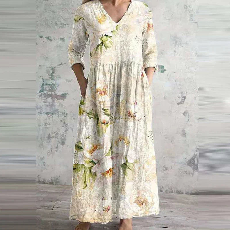 Maelis | Robe Florale Crème
