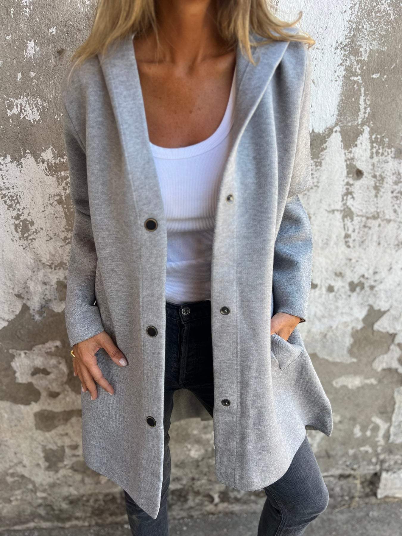 Appolinia - Cardigan Décontracté Avec Capuche