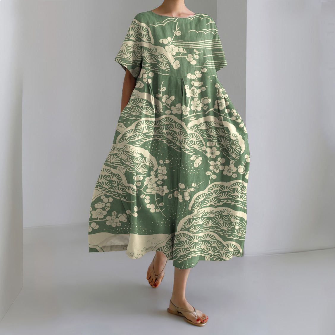 Aiko™ | Flowing Sakura Print Dress