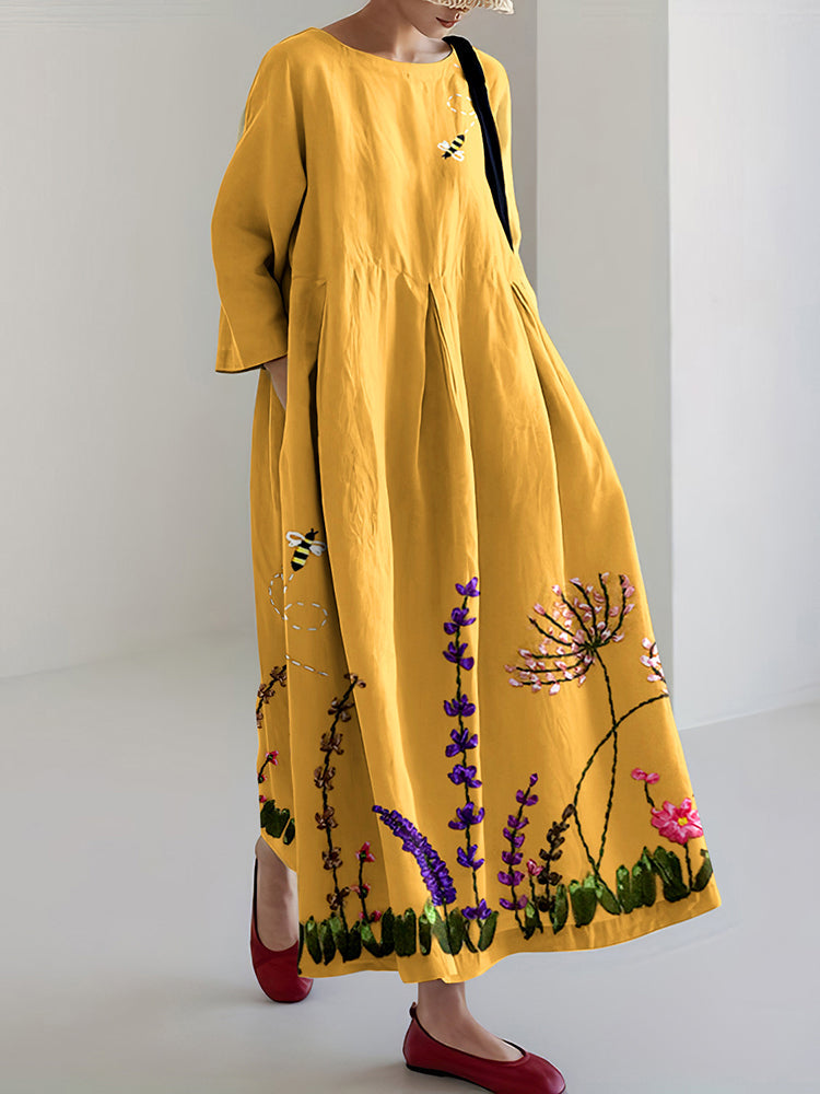 Isaline™ | Embroidered Meadow Dress