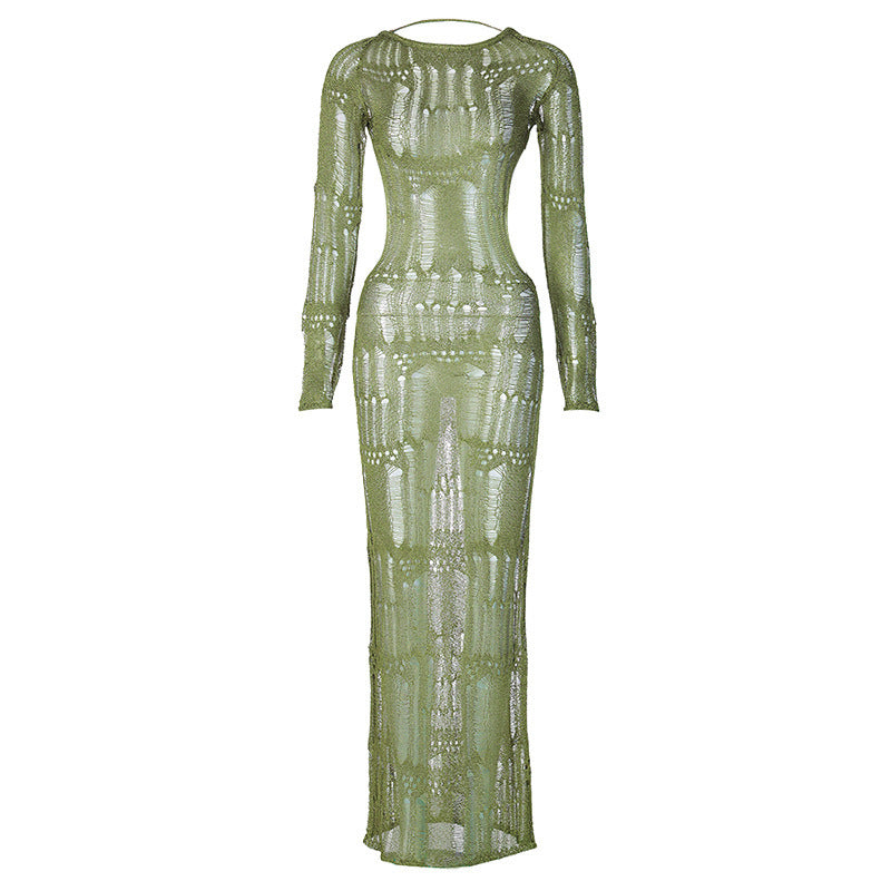 NOEMIE ROBE LONGUE AJOUREÉ DOS NU