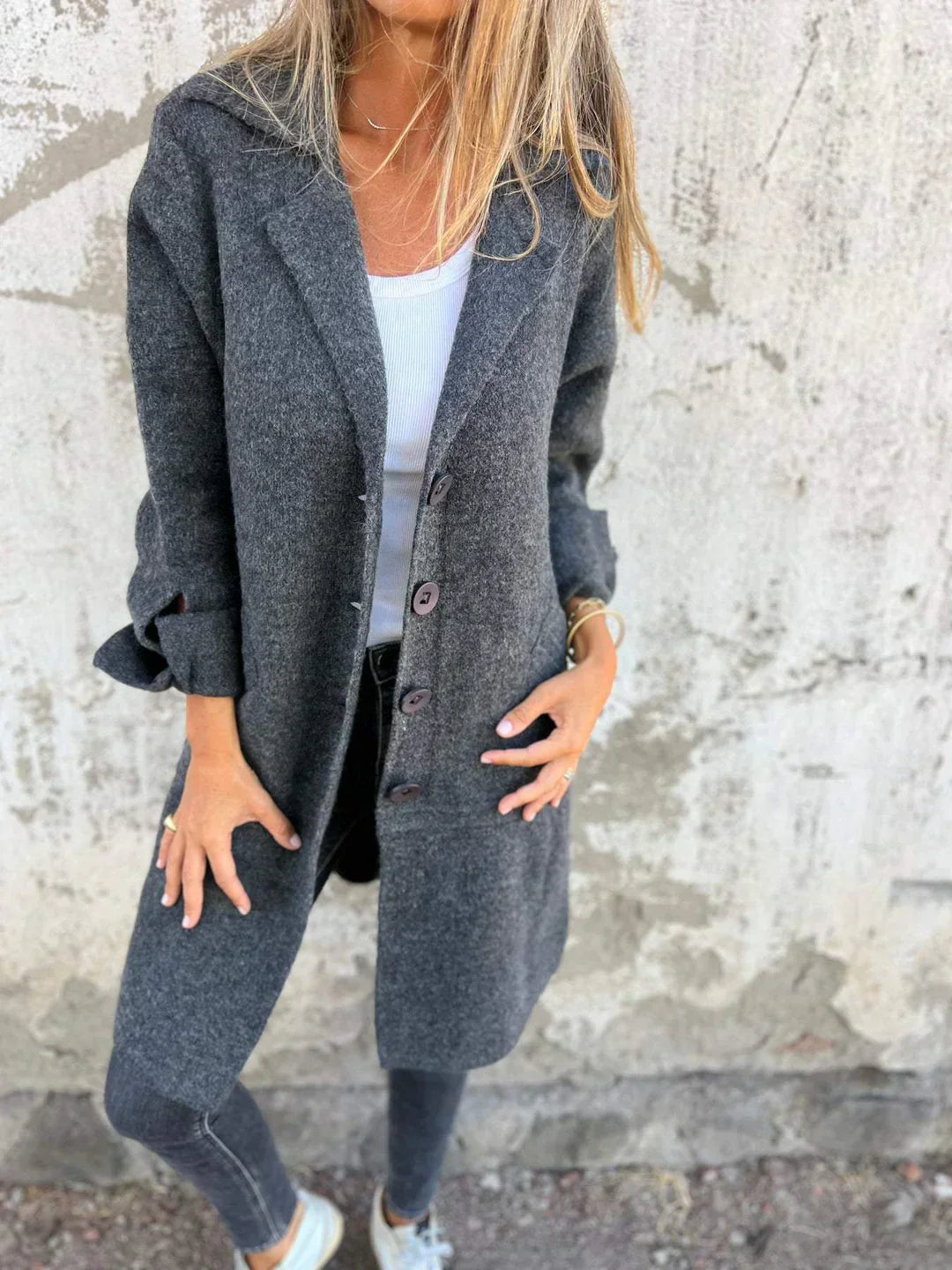 Audrey - Manteau Chic Minimaliste