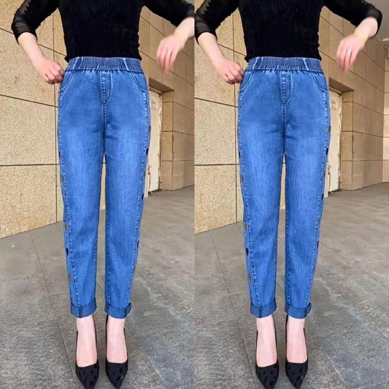 Soraya - Jeans Élastiques Avec Broderie