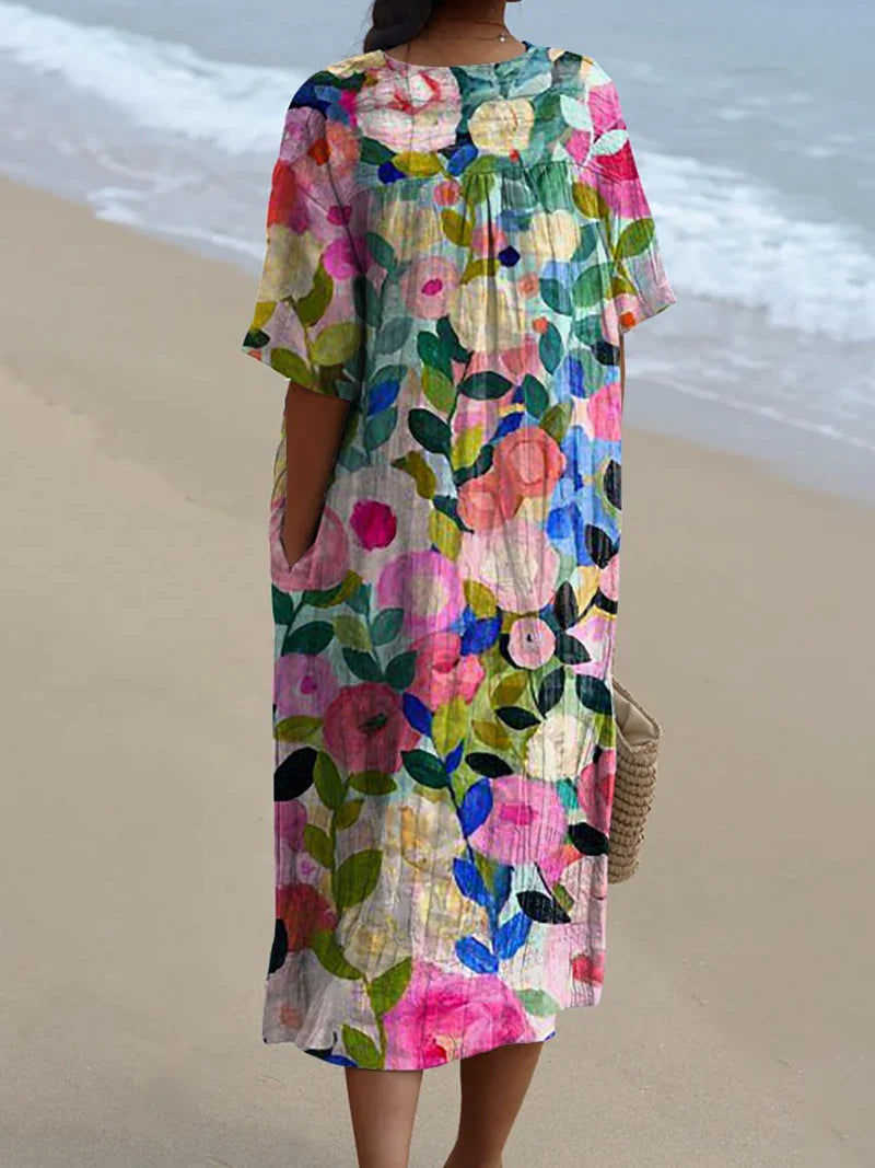 Élya | Robe florale aquarelle