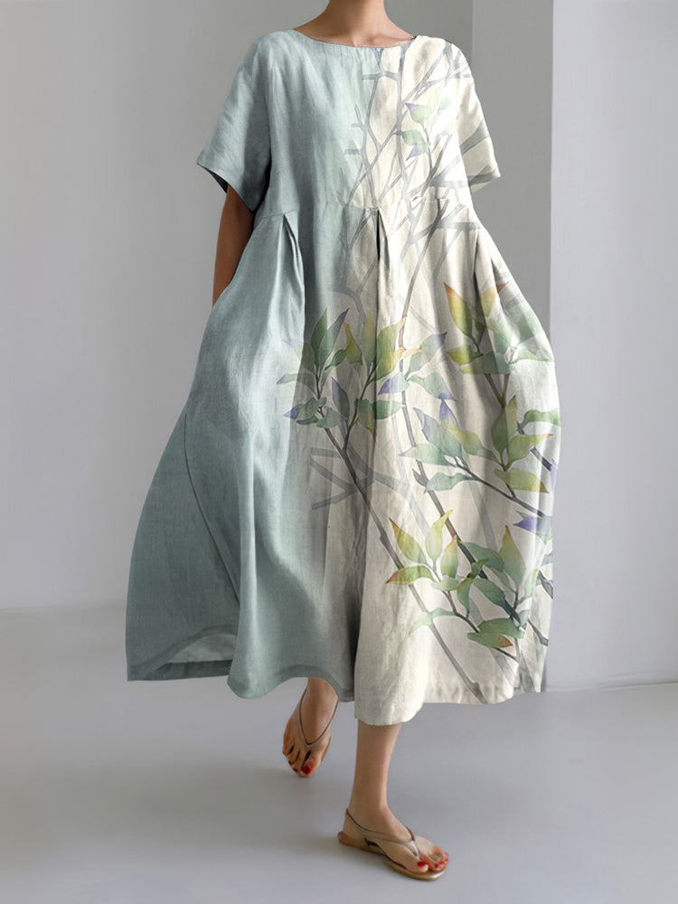 Éliane™ | Watercolour Leaf Dress