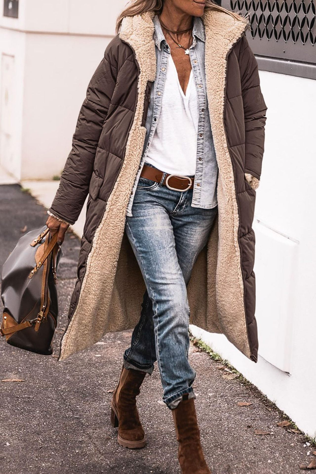 Anny - Manteau Réversible Élégant
