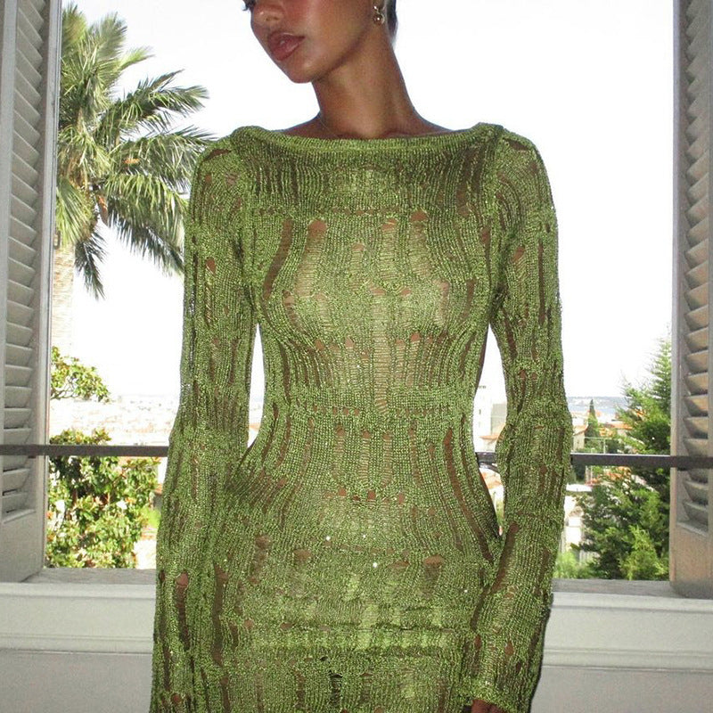 NOEMIE ROBE LONGUE AJOUREÉ DOS NU