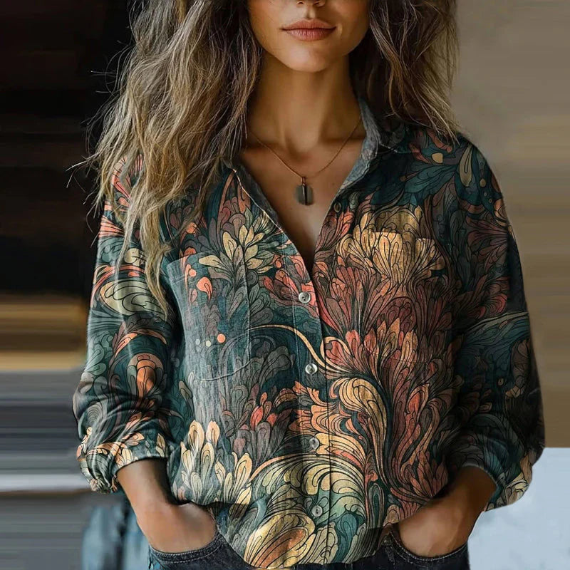 Mireille | Chemise florale artisanale