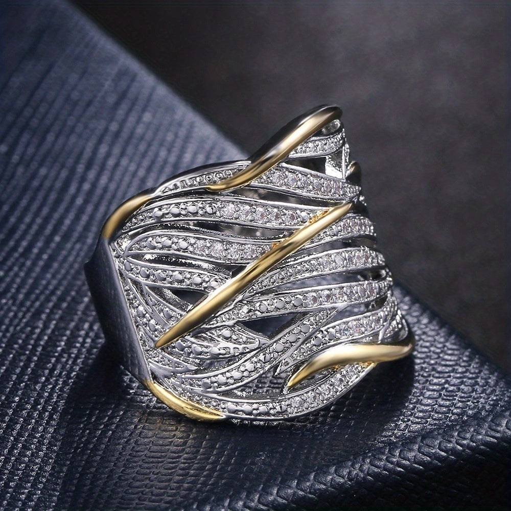 Bague torsadée élégante à plusieurs couches