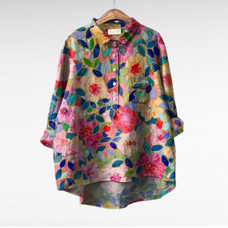 Laluna - Élégante Blouse Fleurie