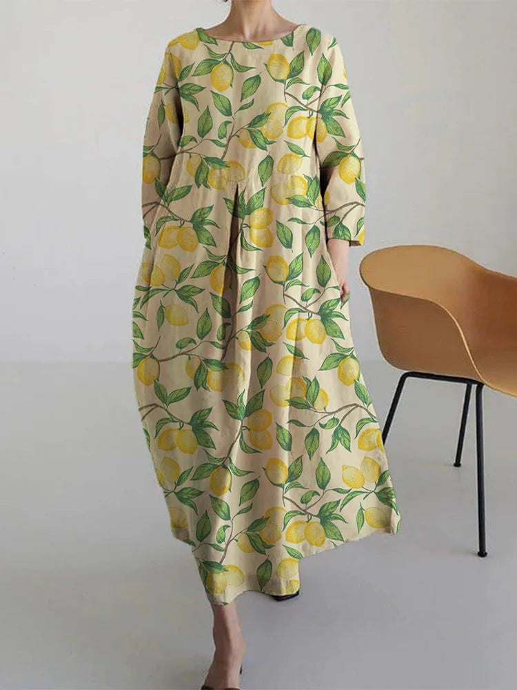 Aurora | Floral Midi Dress with Airy Comfort