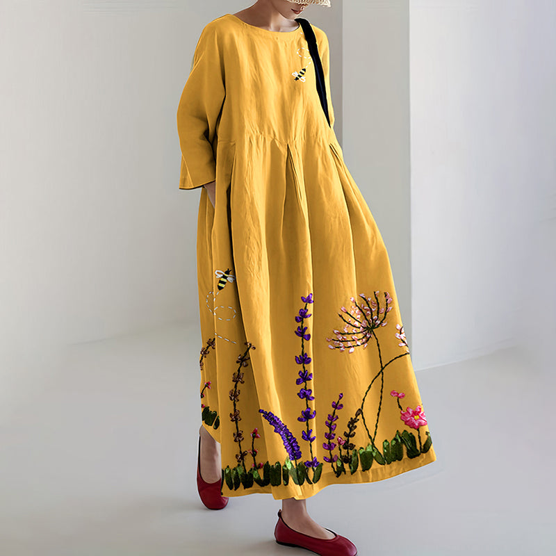 Isaline™ | Embroidered Meadow Dress