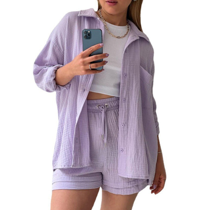 LÉONIE ENSEMBLE DÉTENTE EN COTON DOUX