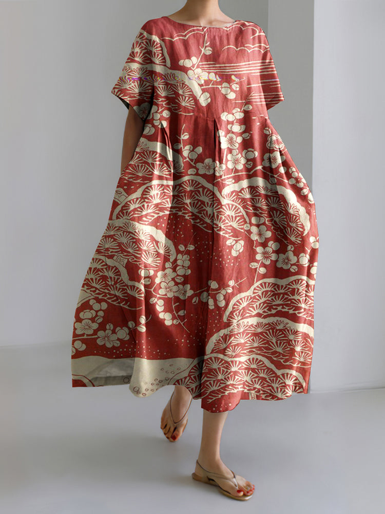 Aiko™ | Flowing Sakura Print Dress