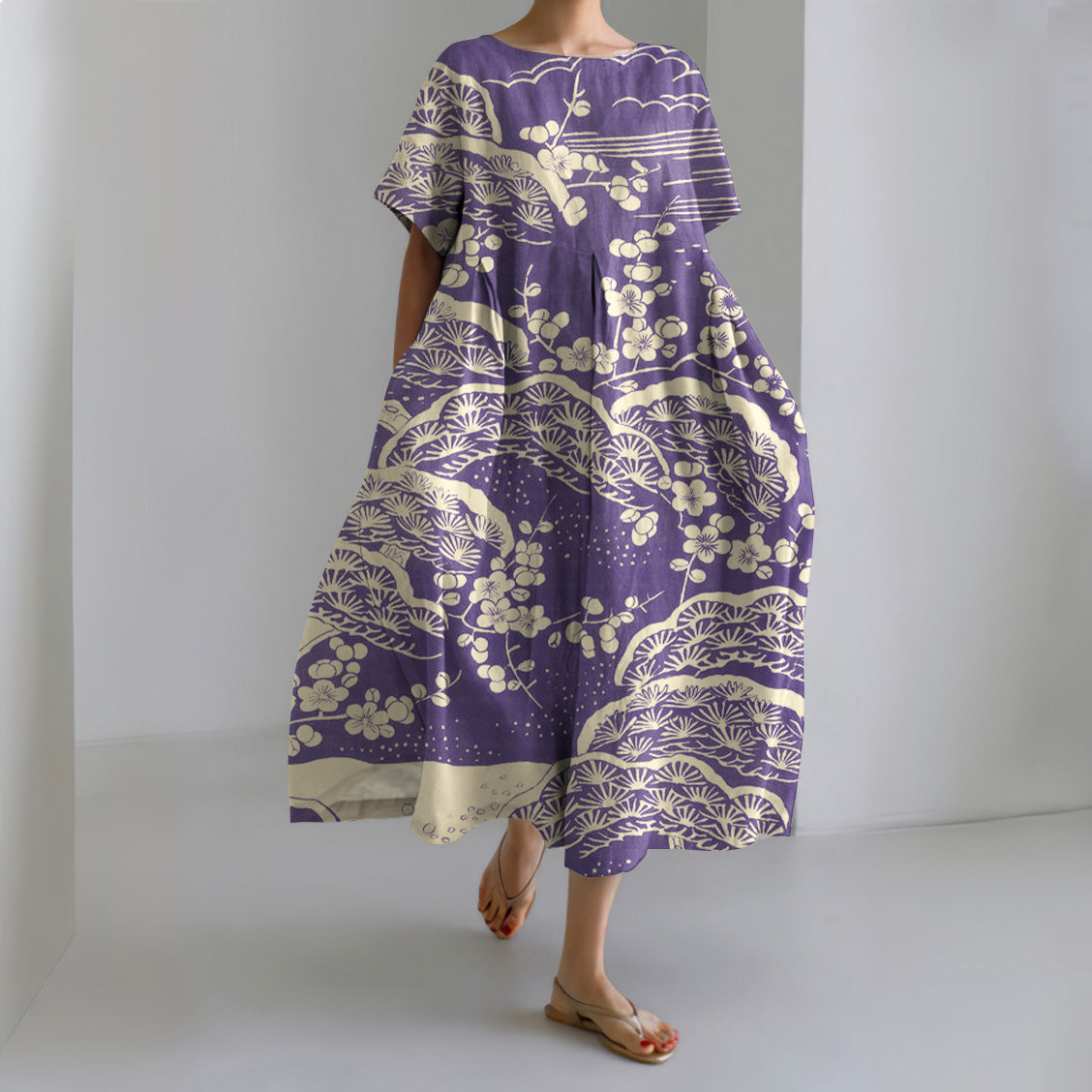 Aiko™ | Flowing Sakura Print Dress