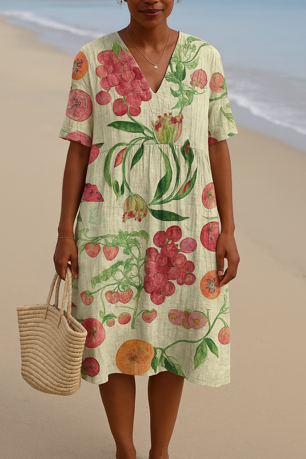 CÉLESTE | Robe botanique vintage