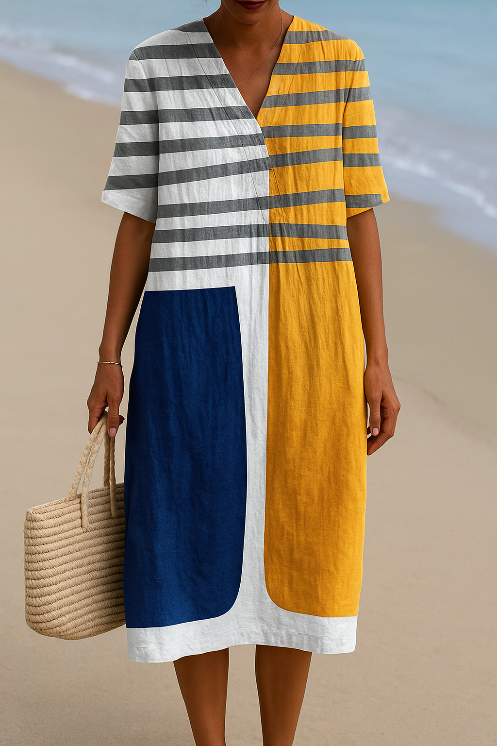 Nadège | Robe à blocs de couleur