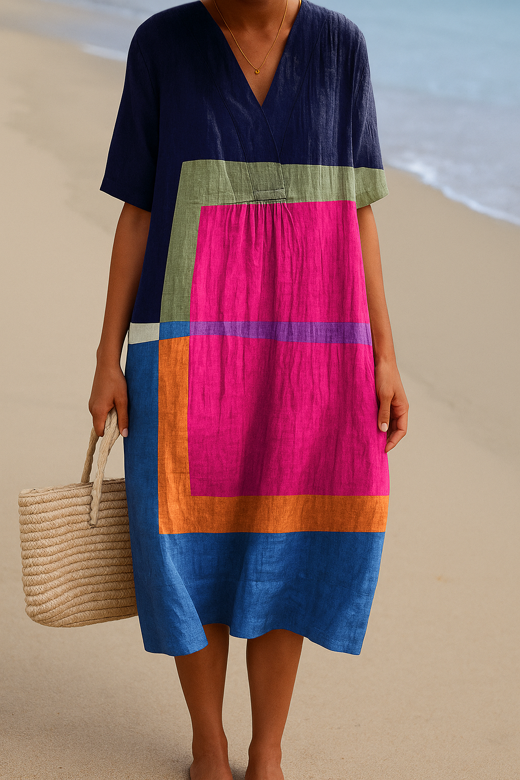 Ariane | Robe blocs de couleur vives