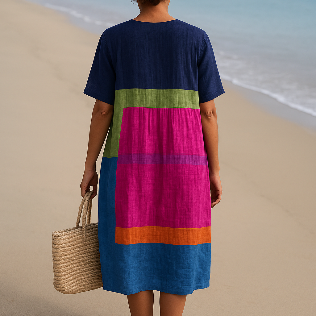 Ariane | Robe blocs de couleur vives