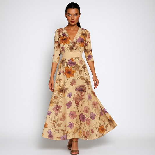 Aveline | Robe Fleurie Élégante