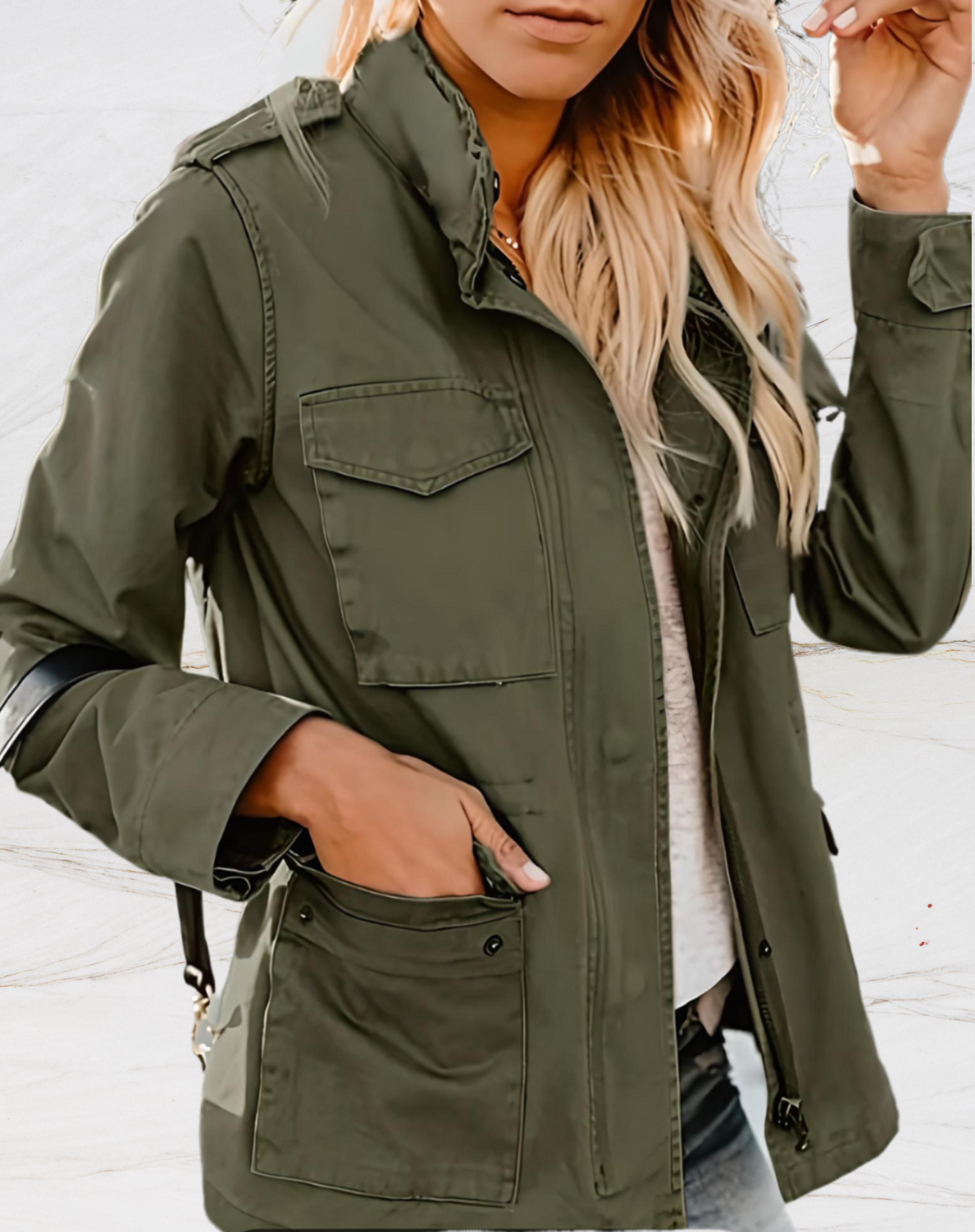 Thilde - Veste Utility Décontractée Élégante