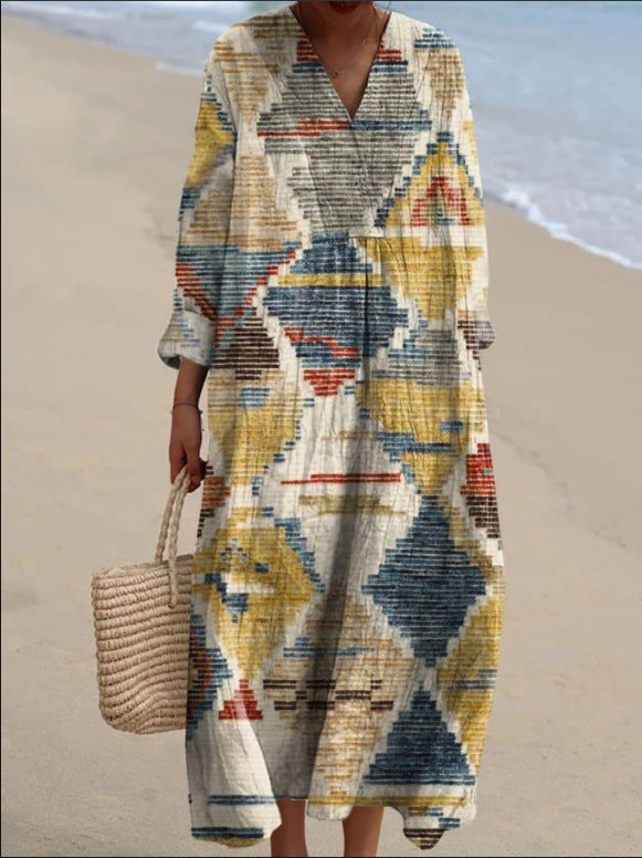 Naïa | Robe bohème à motifs ethniques