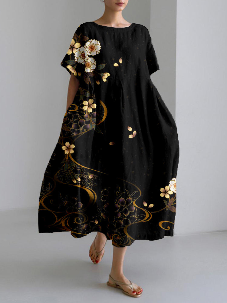 Amaya™ | Midnight Blossom Dress