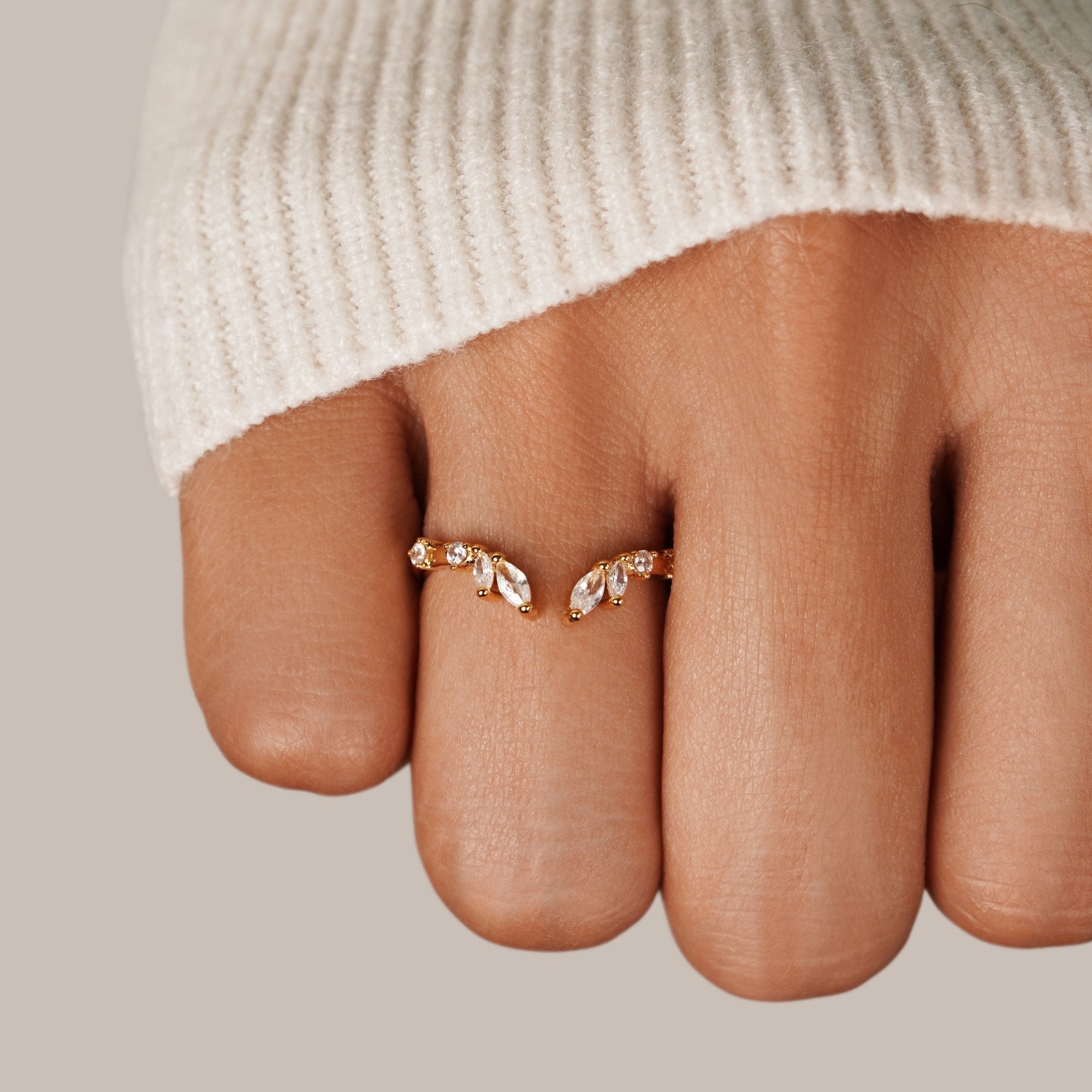 Frieden - Bague en Or Cristal